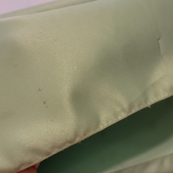 Vintage Jessica McClintock Gunne Sax Green Dress Gown 80s Petticoat Ruffle - Picture 7 of 16